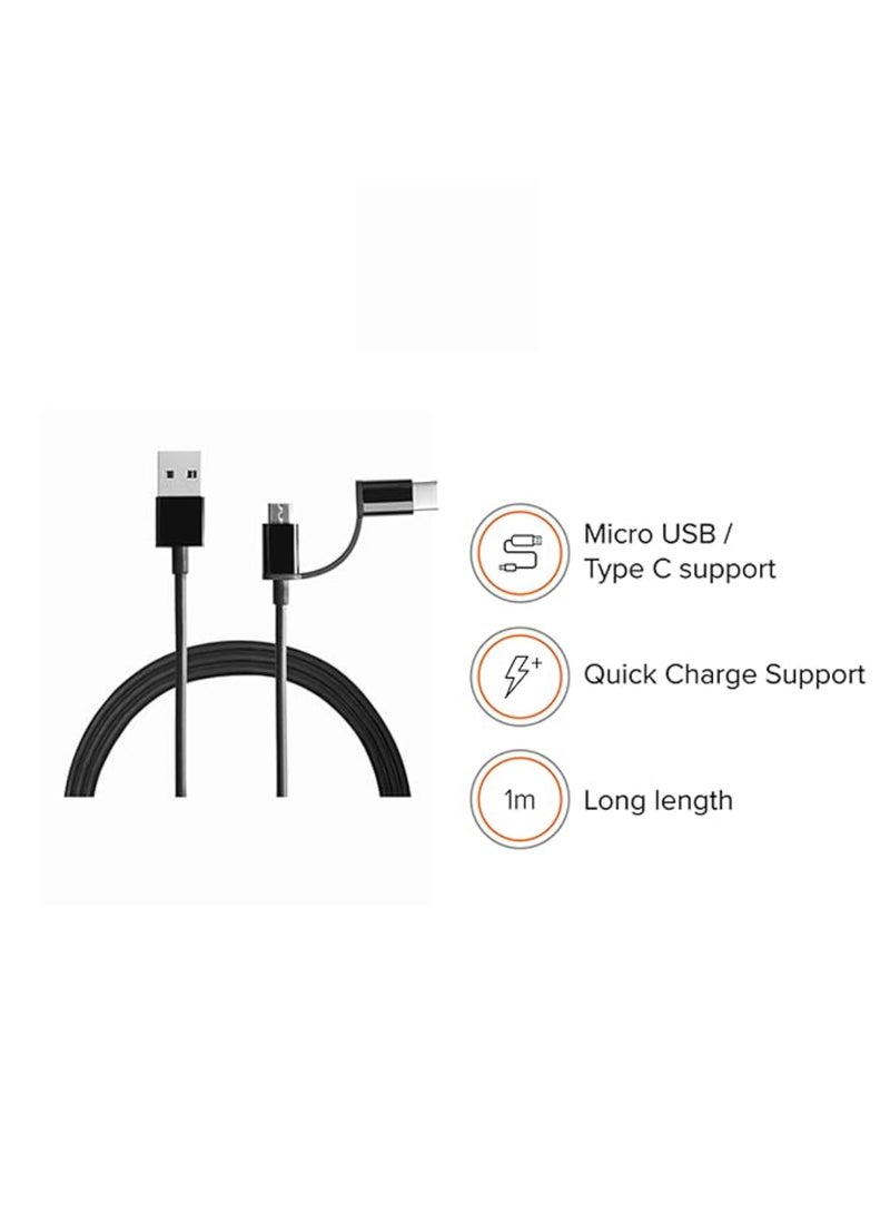 M I Renewed - 2 In 1 USB Cable 100cm - Image 2